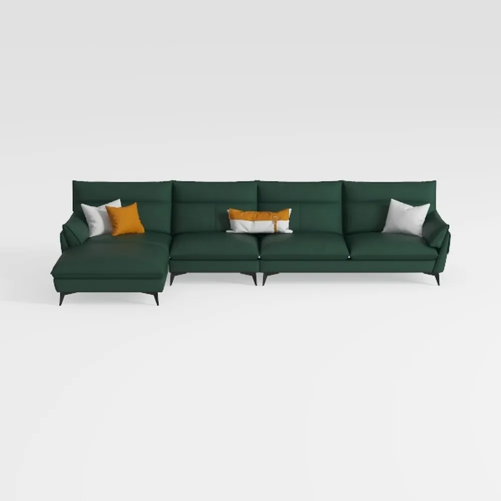 U-Shaped Sectional Sofa Couch, 114" Convertible L-