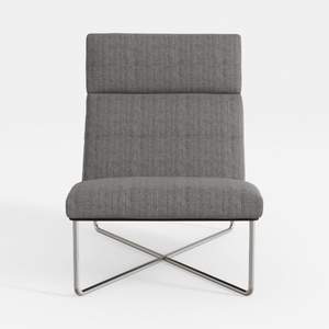 Adesso Bartlett, Accent Chair, Light Grey Soft Tex