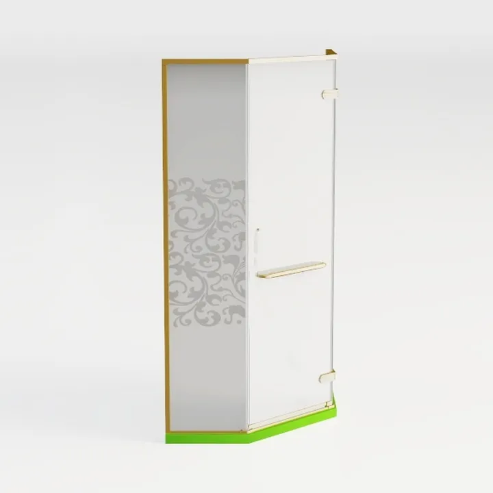 Glass Shower Panel, 34" W x 74" H Semi-Framed