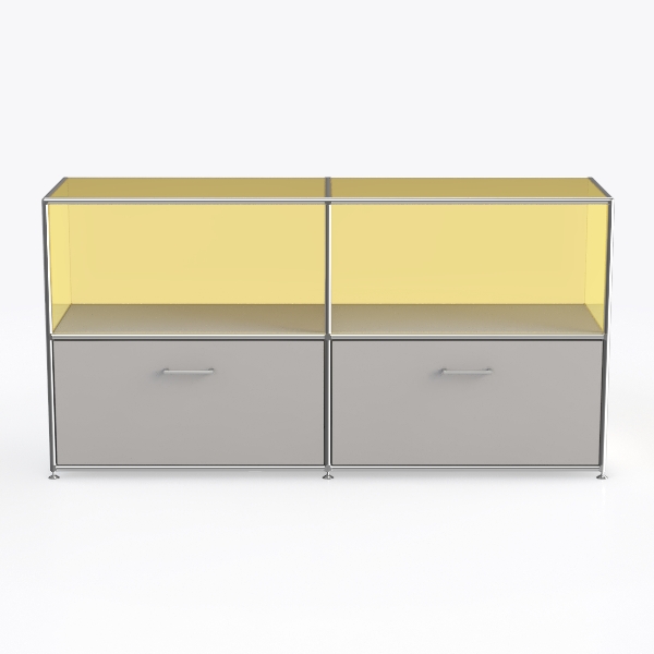 Davea_Bosse storage fold combi element glas 2OH 160cm yellow