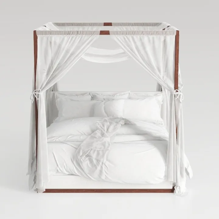 Baxton Studio Primrose Mid-Century Ivory Fluted Wo