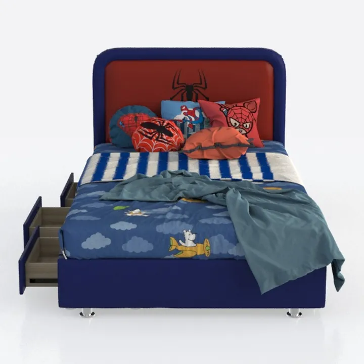 Marvel Spider Man Plastic 3D-Footboard Twin Bed by