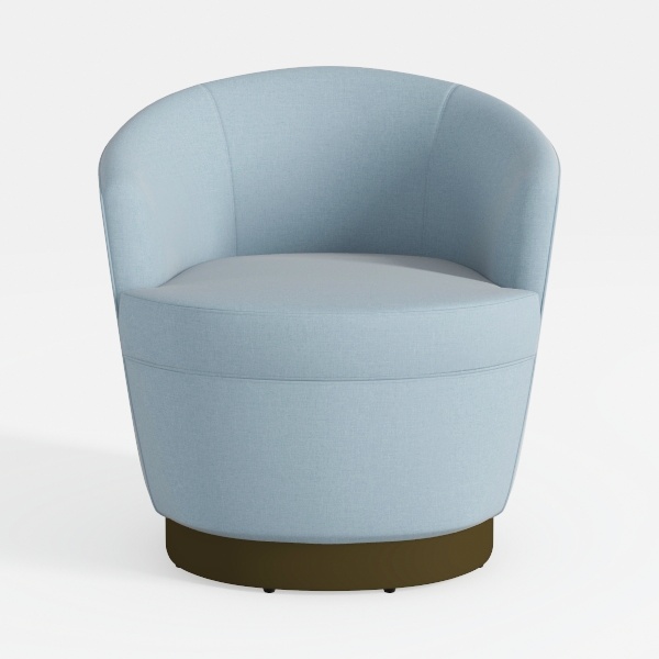 UIXE 360° Swivel Barrel Accent Chair, Modern Round