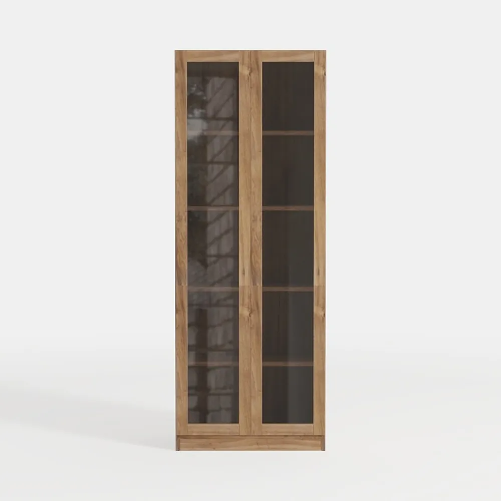 Glass Door Storage Cabinet - 71" Tall File
