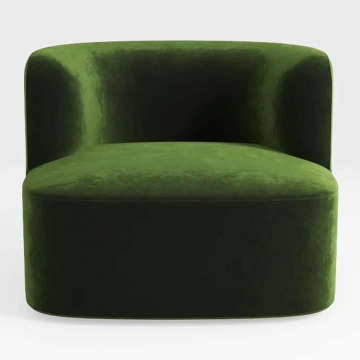 Boucle Swivel Accent Chair, No Assembly Small