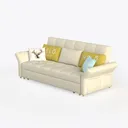 Serta Copenhagen Rolled Arm, Easy Care Polyester,  Left 45 Degree View
