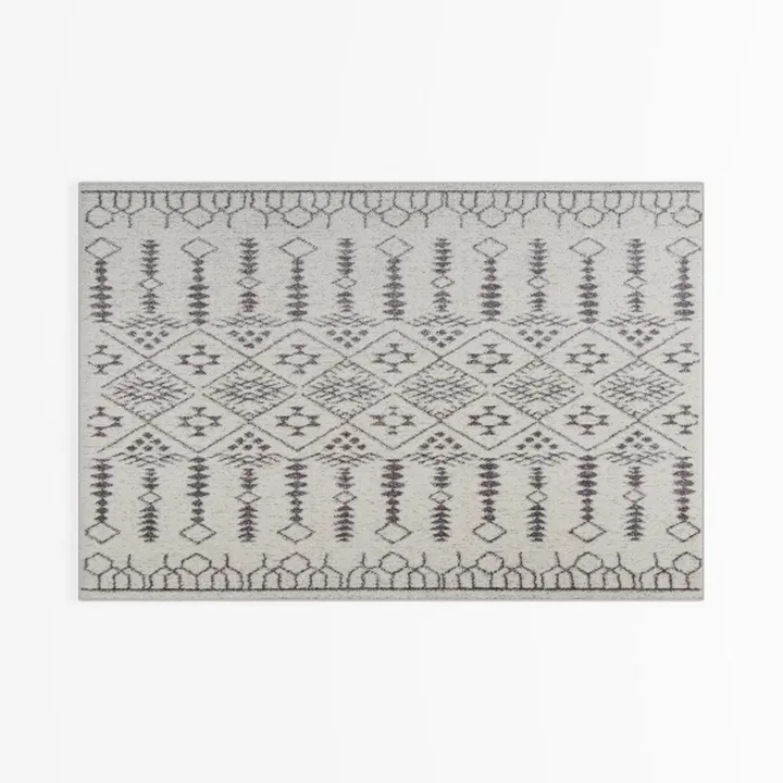 TABAYON Shaggy Tie Dyed Light Grey Rug, 2x3 Area