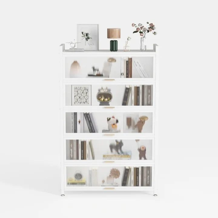 Triple Wide Bookshelf, 6 Tier Large Bookshelf,