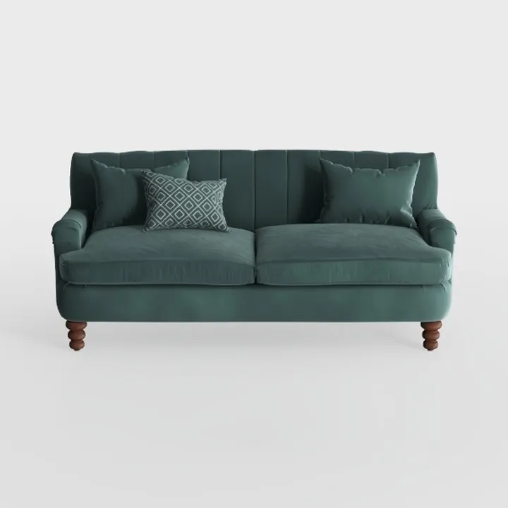 Velvet Upholstered Modern Tufted Loveseat Sofa 3D Model