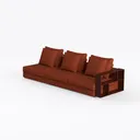 Furnemart Modern L Shape Sectional Sofa with Chais Left 45 Degree View