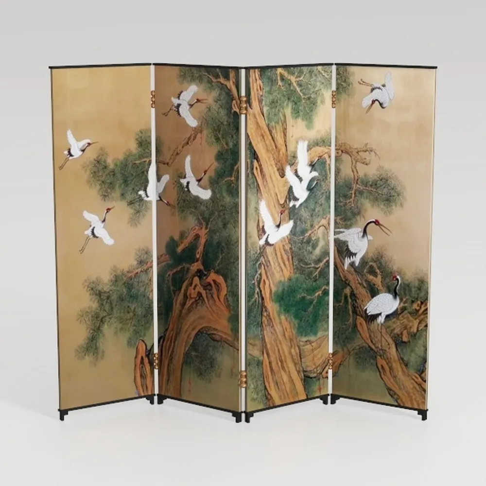 Room Divider 4 - Panel Folding Room Divider Single