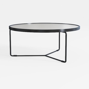 Yaheetech Glass Coffee Table, Black Small Center