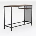 Frylr Small Folding Computer Desk – Portable 35.8 Right 45 Degree View