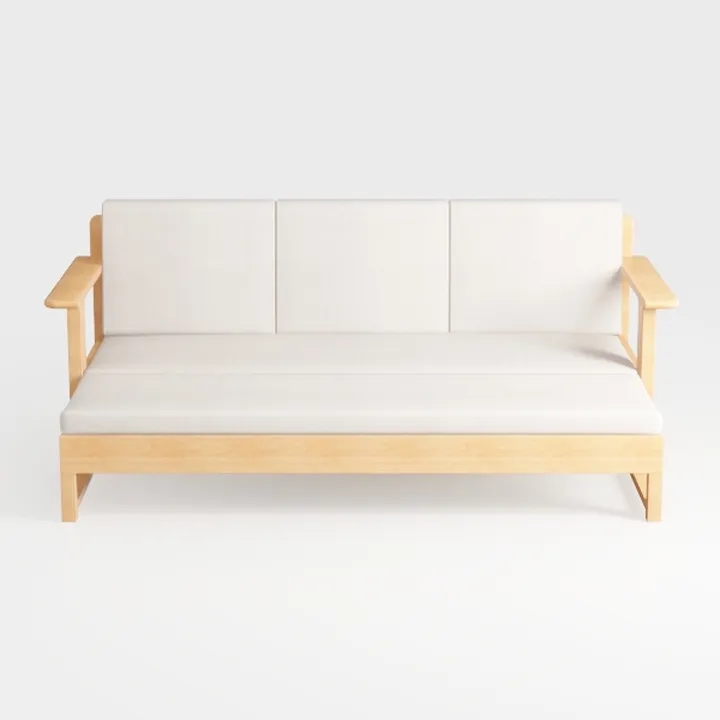 Tennozu Linen Fabric Loveseat Sofa, Convertible Fu