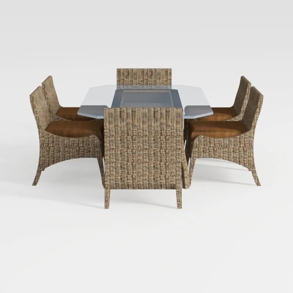 Patio Bar Stool Set of 4 Swivel Outdoor Santa Clar