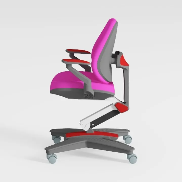 Modern Pink Fabric Ergonomic Office Gaming Chair 3D Model