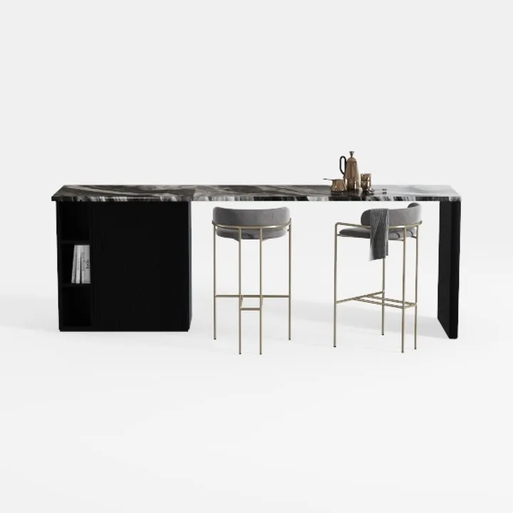 Dora 3-Piece Rectangle Faux Marble Wood Top White 