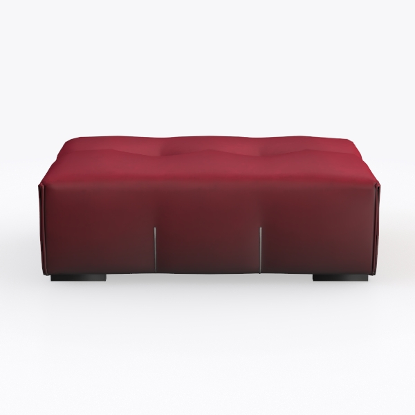 Avara Burgundy and Gold Bench Ottoman