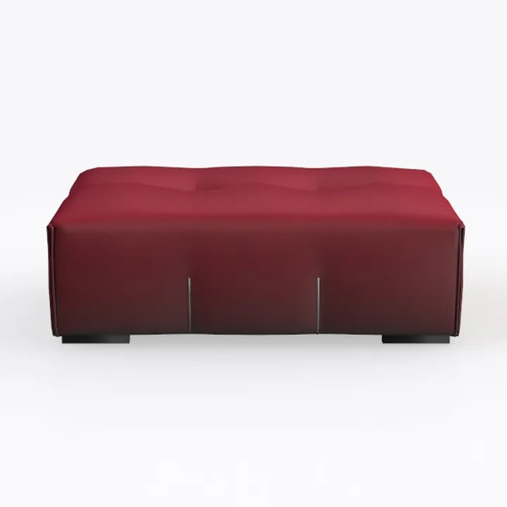 Avara Burgundy and Gold Bench Ottoman