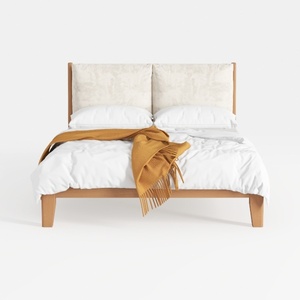 VECELO Queen Bed Frame Upholstered Platform Beds