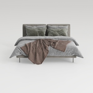 Acme Valda Upholstered Fabric Queen Platform Bed i