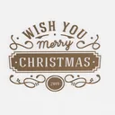 Vintage Christmas Wall Decor Sign 3D Model Right 45 Degree View