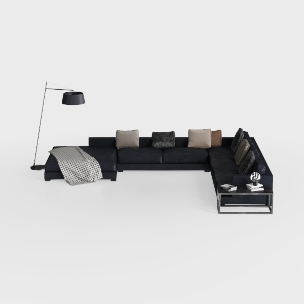 Cloud Sectional Couch with L-Shape Chaise, Modern