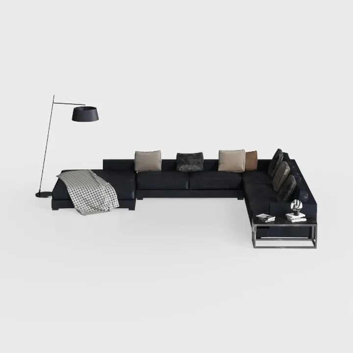 Cloud Sectional Couch with L-Shape Chaise, Modern