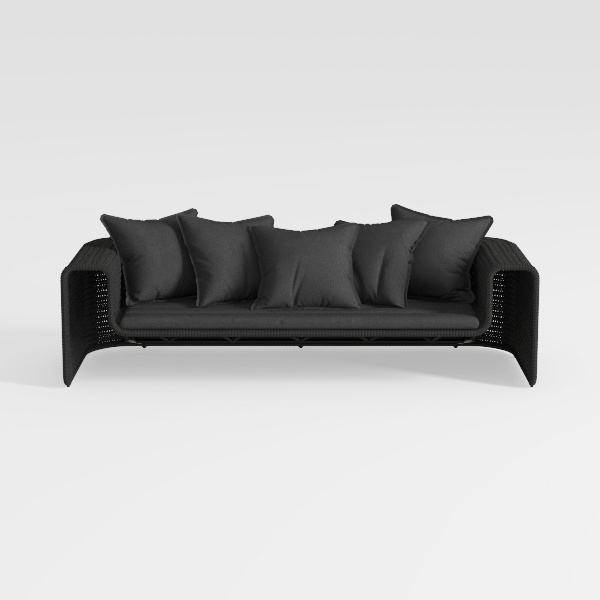 Poly & Bark Essex Leather Couch - 89-Inch Sofa