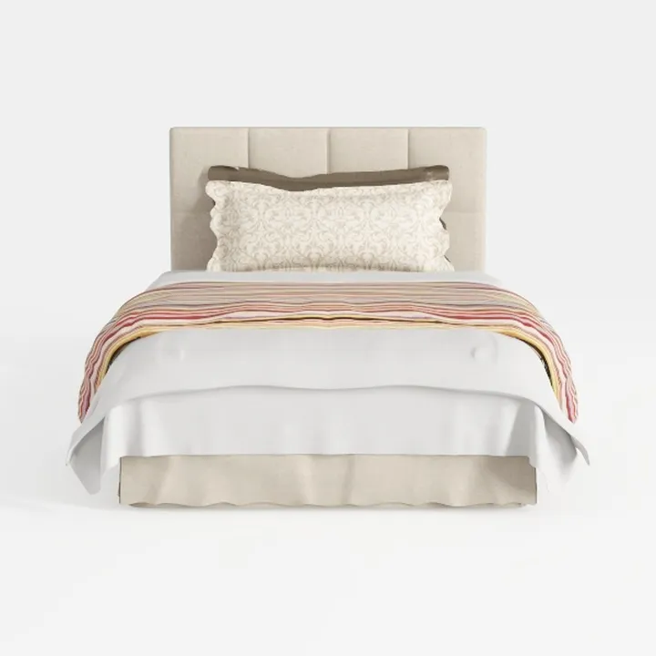 SOFTSEA Queen Size Boucle Bed Frame, Upholstered P