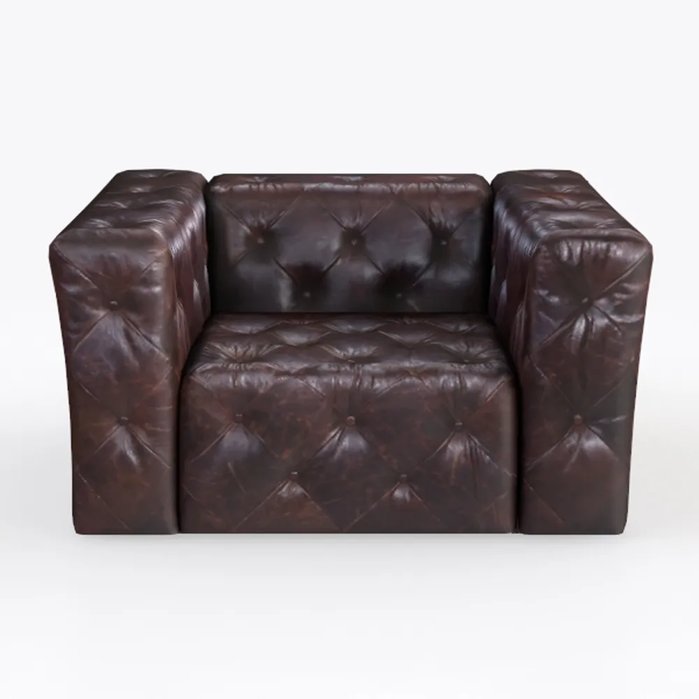 Poly & Bark Capa Leather Couch - 92 Inch Sofa - Pu