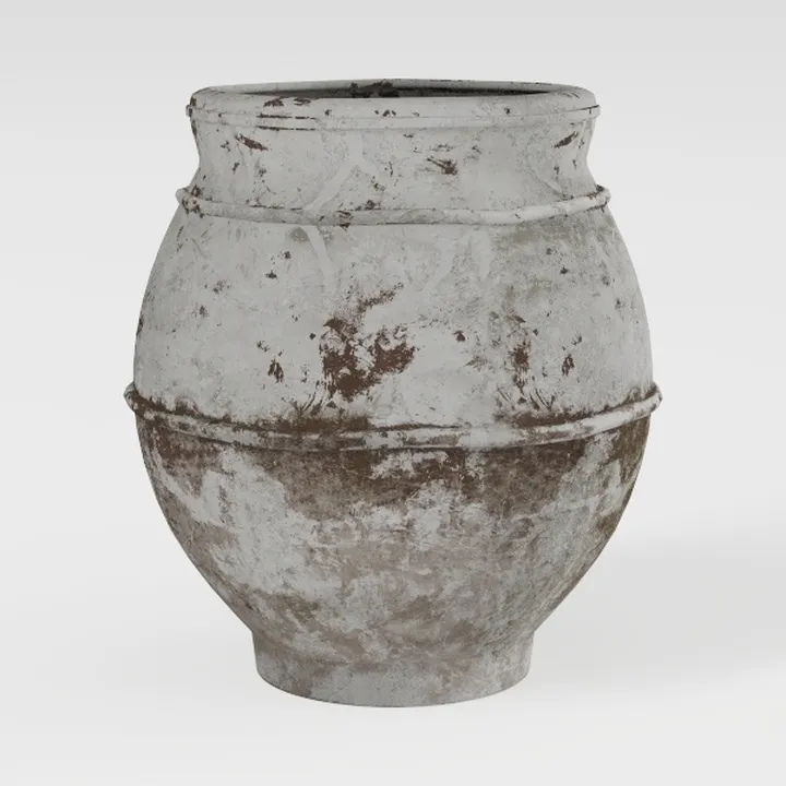Rustic Ceramic Vase Vintage Circular Flower Vase