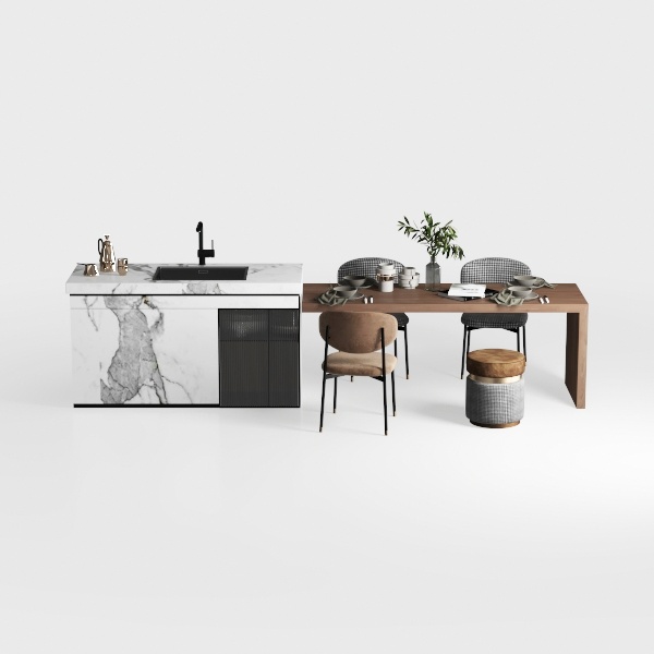 Walnut and Black Metal Backrest Counter Bar Stools