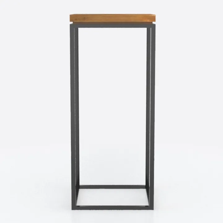 Modern Industrial Solid Wood Metal Console Table 3D Model