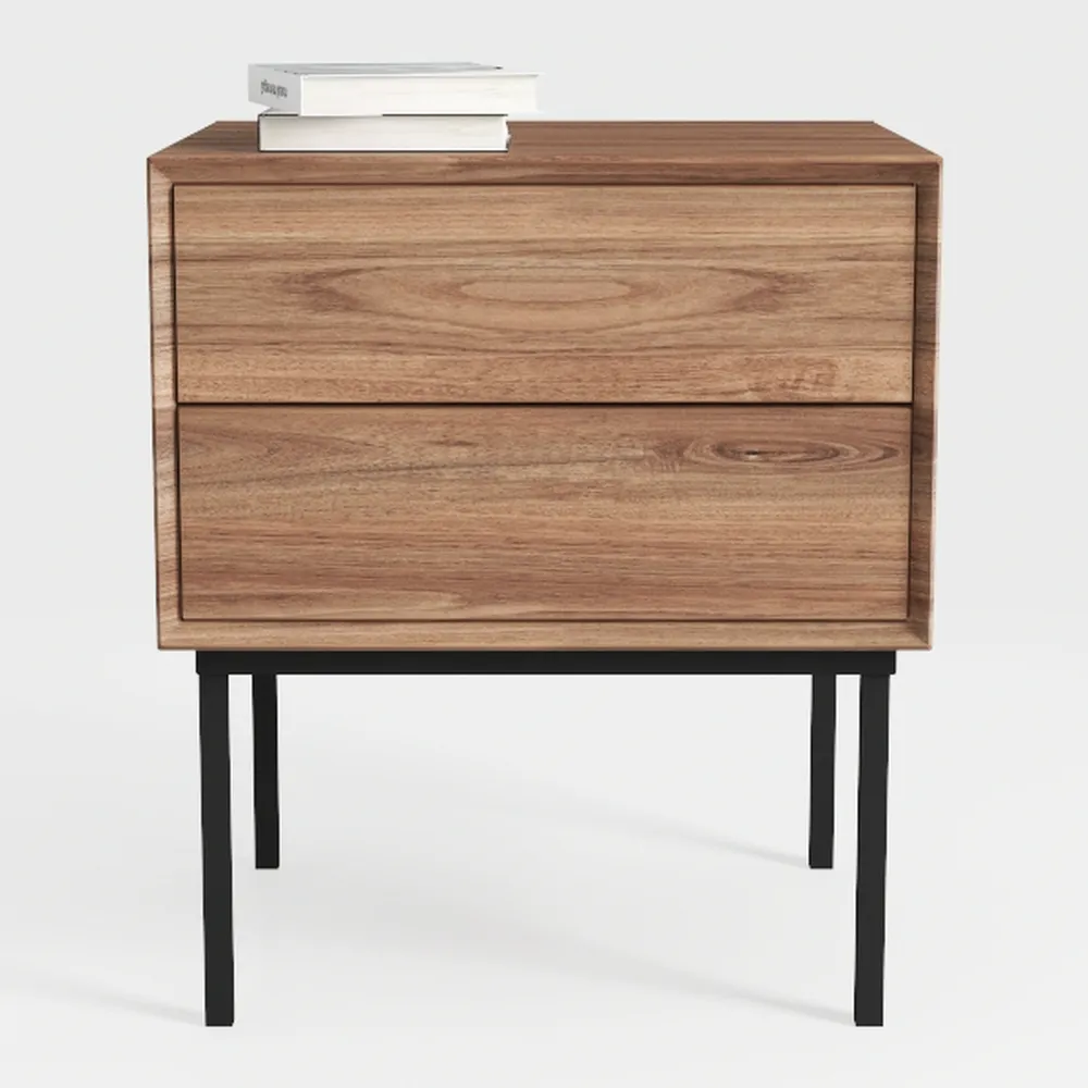 Wooden Bedroom Nightstand Side Table, Modern
