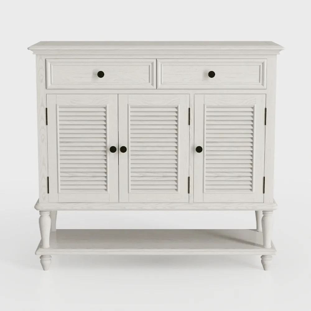 HOSTACK Buffet Sideboard Cabinet with Storage-Warm Beige