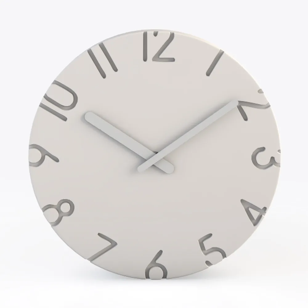 jomparis Silver Wall Clock 13.5 Inch Battery