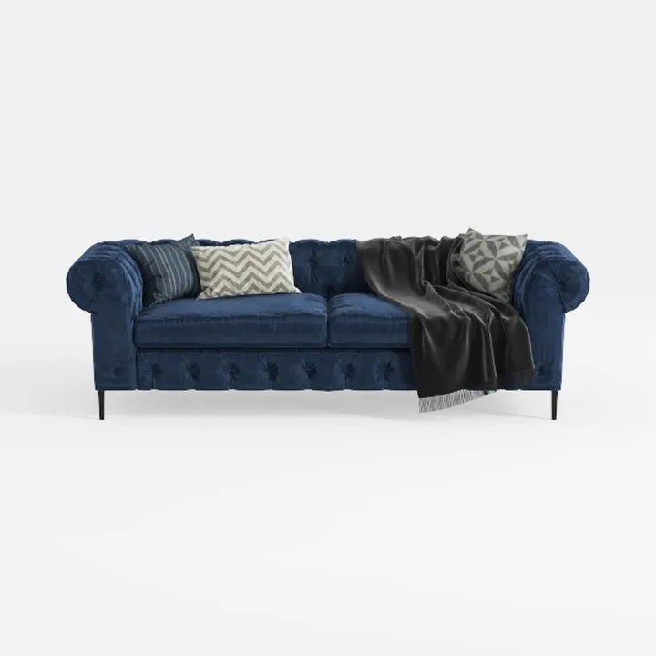 Large Sofa, Velvet Sofa Three-seat Sofa Classic