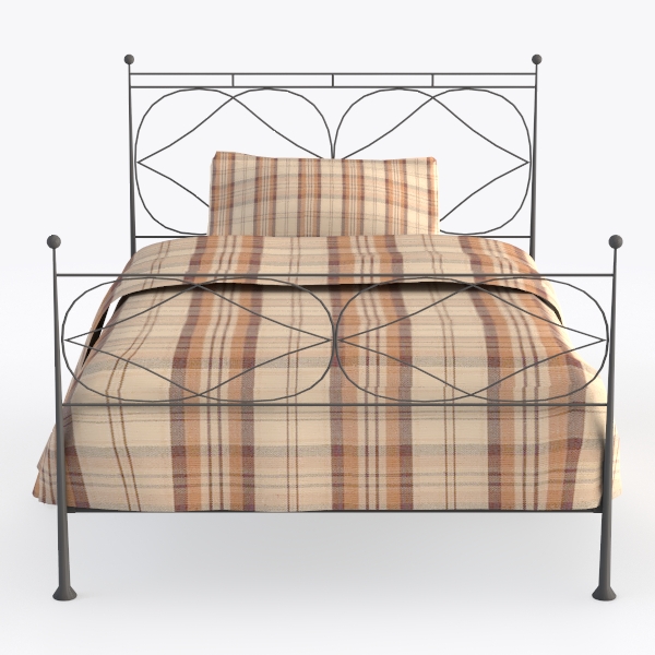 Hillsdale Metal King Bed with Double Arched Scroll