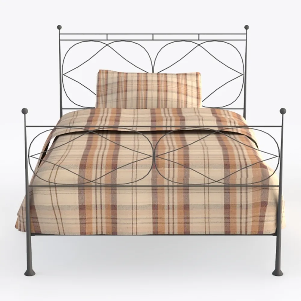 Hillsdale Metal King Bed with Double Arched Scroll