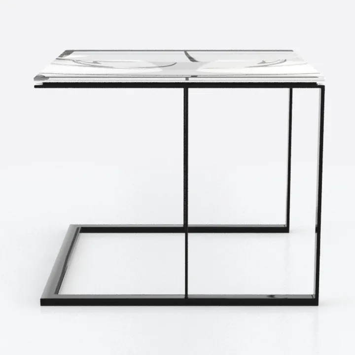 C-Shaped End-Table Set of 2 - Side Table for Couch
