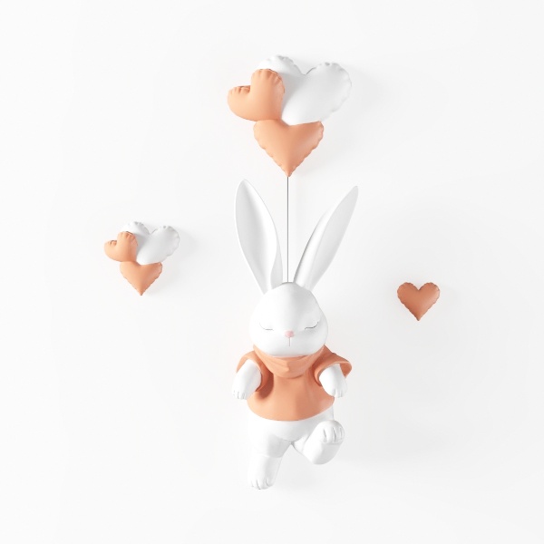 wall deco-Peach Pink