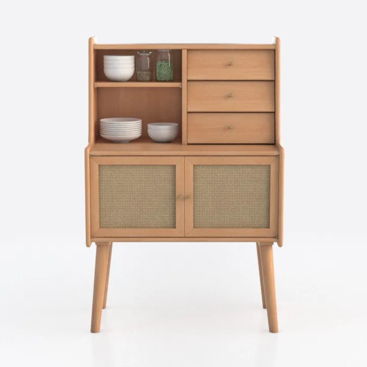 Vintage Accent Chest with 4 Drawers, Asymmetrical