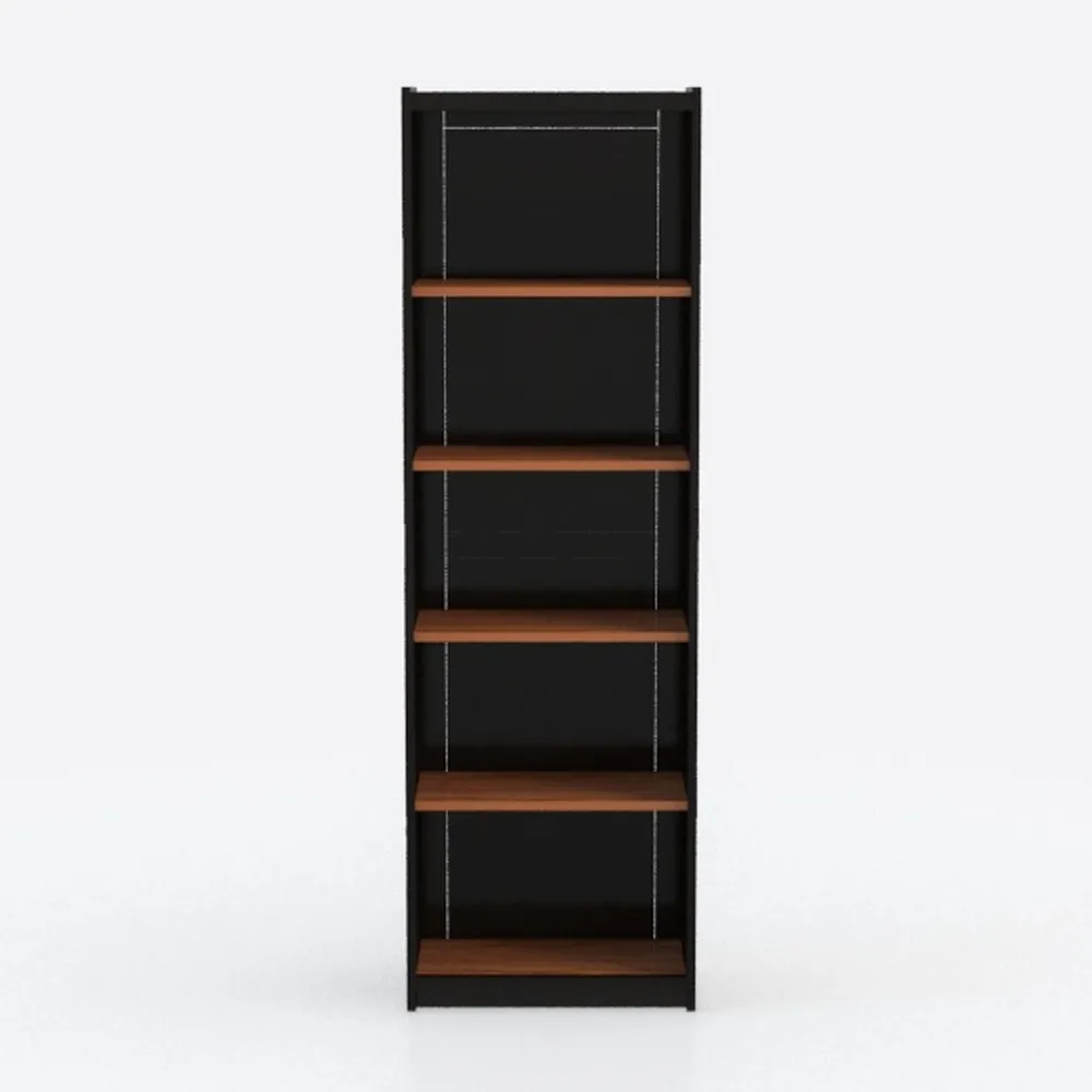 Sauder 5-Shelf Library Bookcase in Classic Cherry