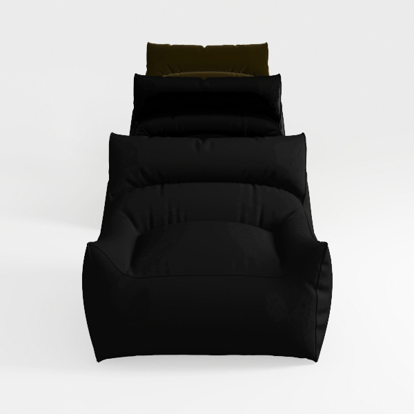Black Living Room Recliner Sofa for Elderly
