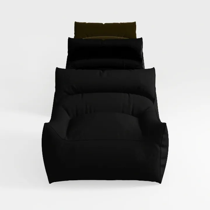 Black Living Room Recliner Sofa for Elderly