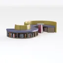 bookcase-Library Right 45 Degree View