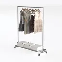 clothing store hanger-Clothing Selects Left 45 Degree View