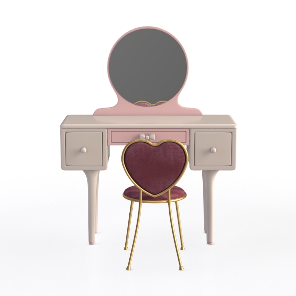 Pink Kids Dressing Play Table Set