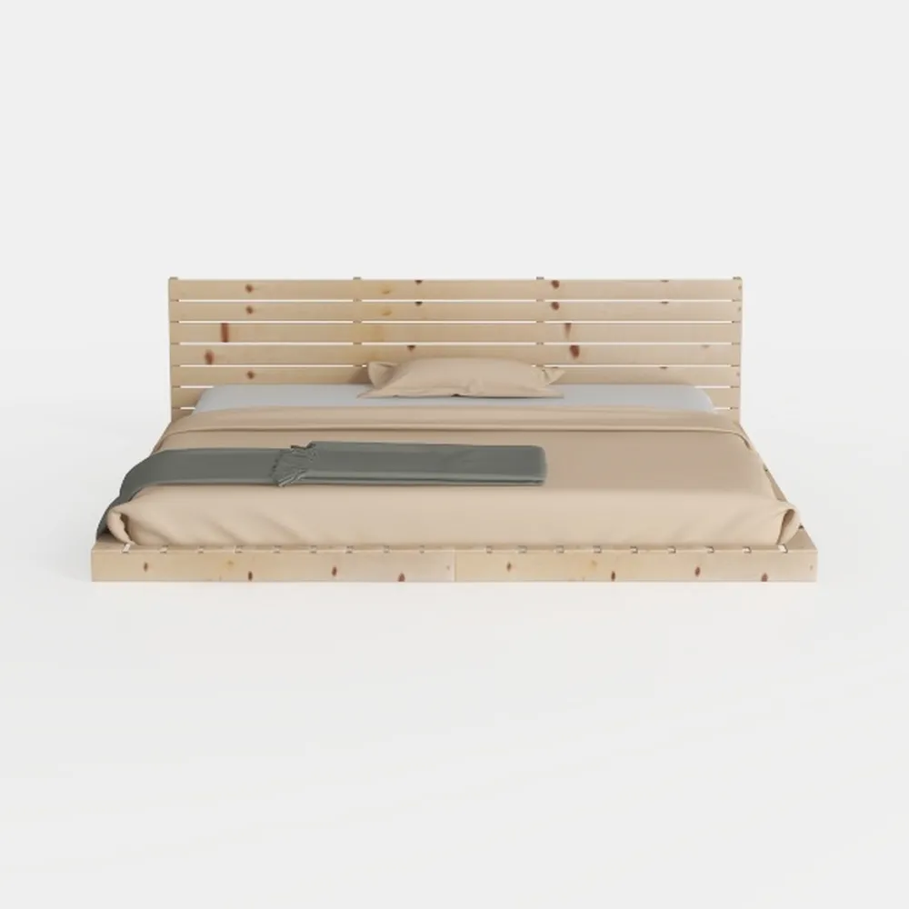 Albott Queen Floating Bed Frame with LED Lights an